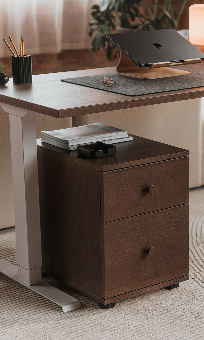 Wood File Cabinet in lifestyle shot